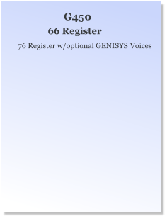 76 Register w/optional GENISYS Voices 66 Register G450