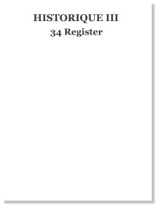 34 Register HISTORIQUE III