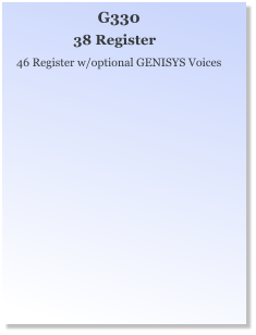 G330 38 Register 46 Register w/optional GENISYS Voices