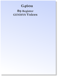 89 Register  GENISYS Voices  G460a